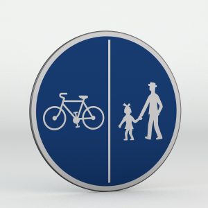 Dopravní značka C10a | Stezka pro chodce a cyklisty dělená