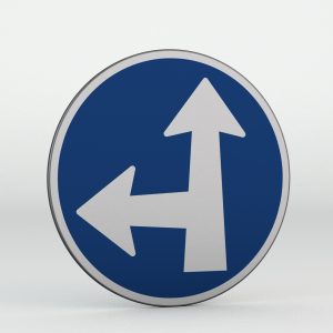 Dopravní značka C2e | Přikázaný směr jízdy přímo a vlevo
