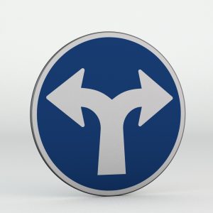 Dopravní značka C2f | Přikázaný směr jízdy vpravo a vlevo