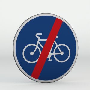 Dopravní značka C8b | Konec stezky pro cyklisty