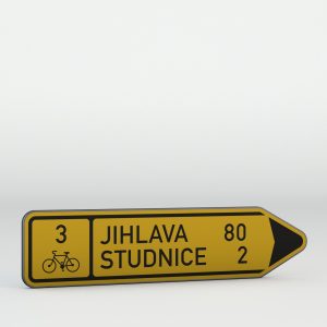 Dopravní značka IS19b | Směrová tabule pro cyklisty