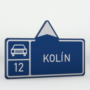 Dopravní značka IS2d | Směrová tabule před nájezdem na silnici pro motorová vozidla