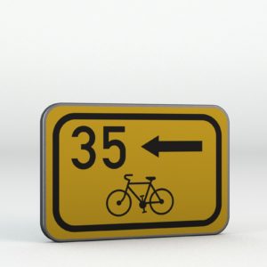 Dopravní značka IS21b |  Směrová tabulka pro cyklisty