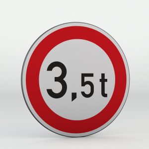 Dopravní značka B13 | Zákaz vjezdu vozidel, jejichž okamžitá hmotnost přesahuje vyznačenou mez