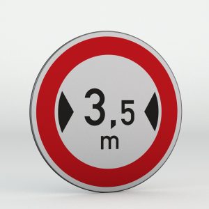 Dopravní značka B15 | Zákaz vjezdu vozidel, jejichž šířka přesahuje vyznačenou mez