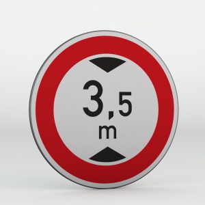 Dopravní značka B16 | Zákaz vjezdu vozidel, jejichž výška přesahuje vyznačenou mez