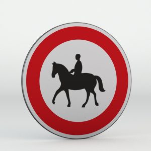 Dopravní značka B31 | Zákaz vjezdu pro jezdce na zvířeti