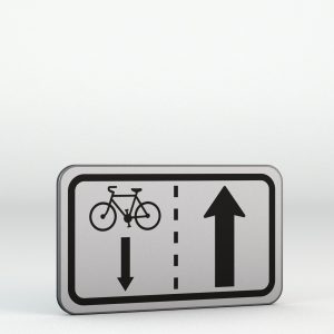 Dodatková tabulka E12a | Jízda cyklistů v protisměru