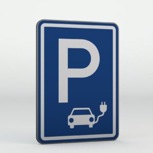 Dopravní značka IP12 + Elektromobil | Vyhrazené parkoviště