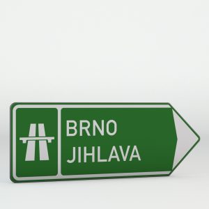 Dopravní značka IS1c | Směrová tabule pro příjezd k dálnici