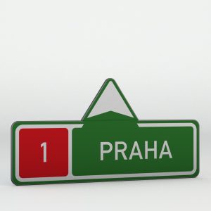 Dopravní značka IS1d | Směrová tabule před nájezdem na dálnici