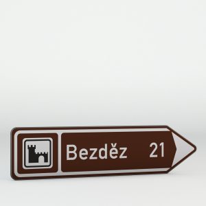 Dopravní značka IS24b | Směrová tabule pro kulturní nebo turistický cíl