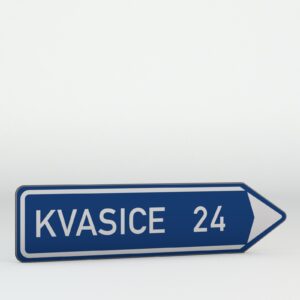 Dopravní značka IS3c | Směrová tabule s cílem