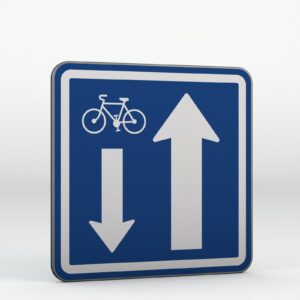 Dopravní značka IP4b | Jednosměrný provoz mimo cyklistů