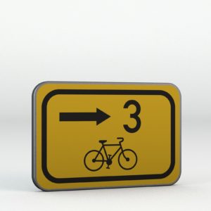 Dopravní značka IS21c |  Směrová tabulka pro cyklisty